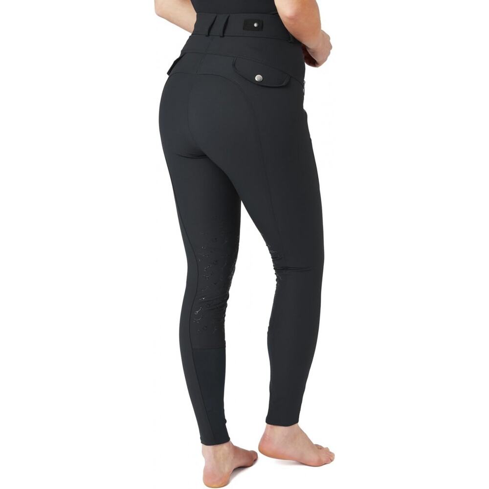 Horze Andrea High Waist Knee Patch Riding Tights Breeches US 24 EU 36 NWT Blue - Picture 2 of 15